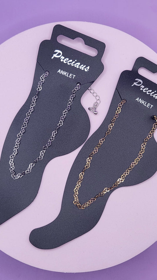 Heart Chain Link Anklet