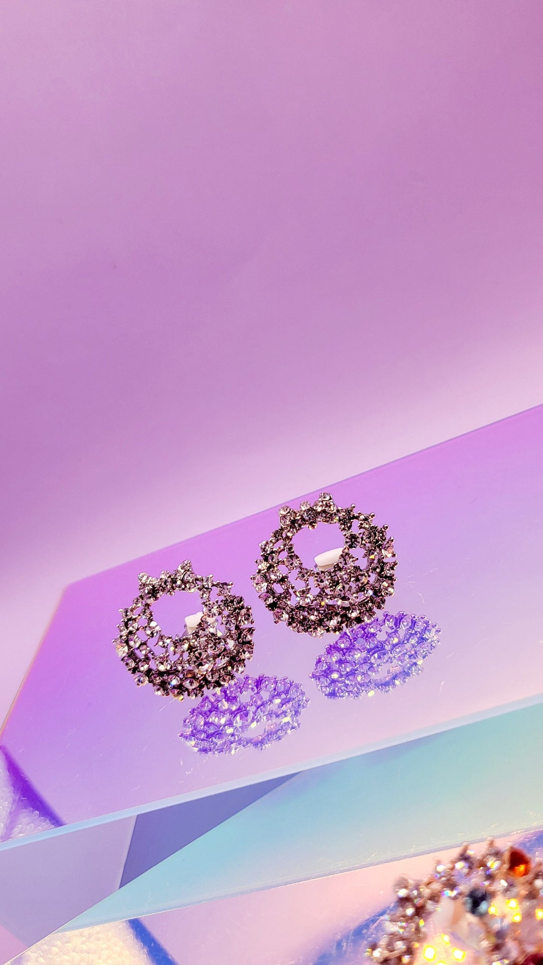 Polo Crystal Non Pierced Clip On Earrings