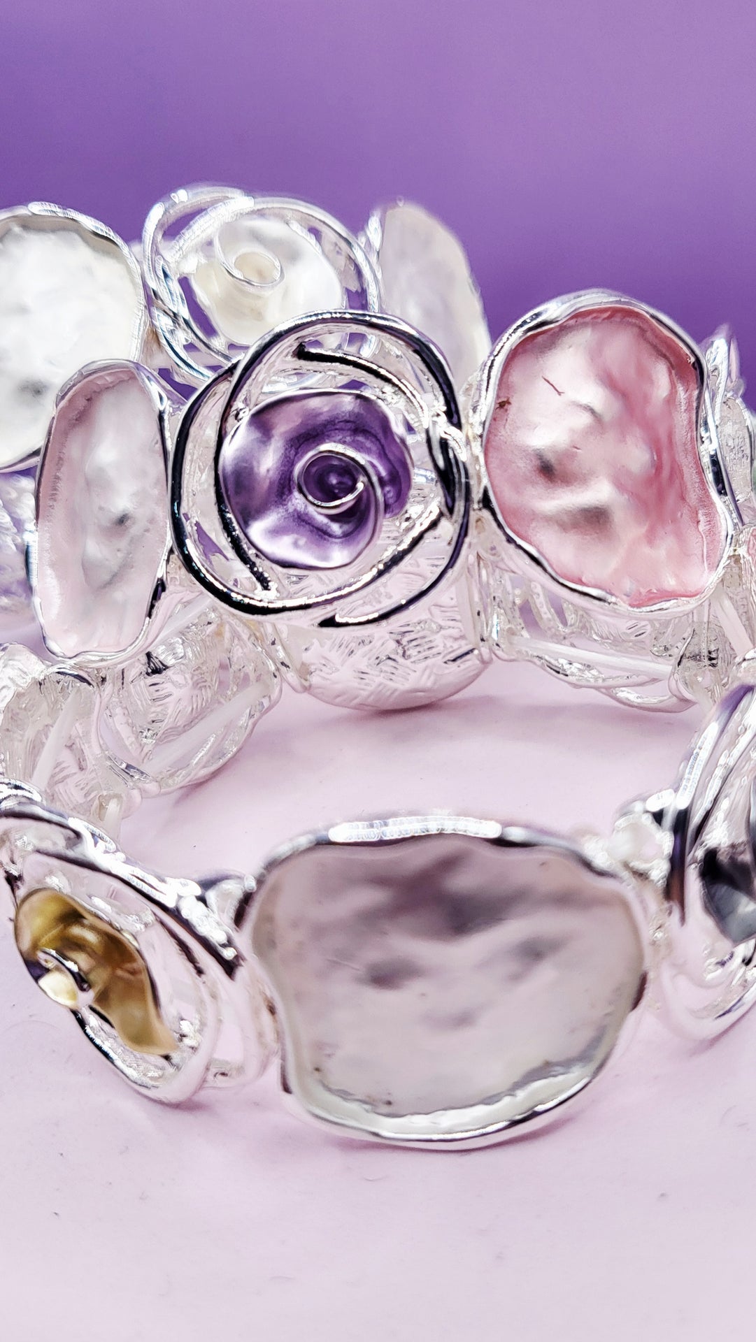 Abstract Rose Flower Bracelet