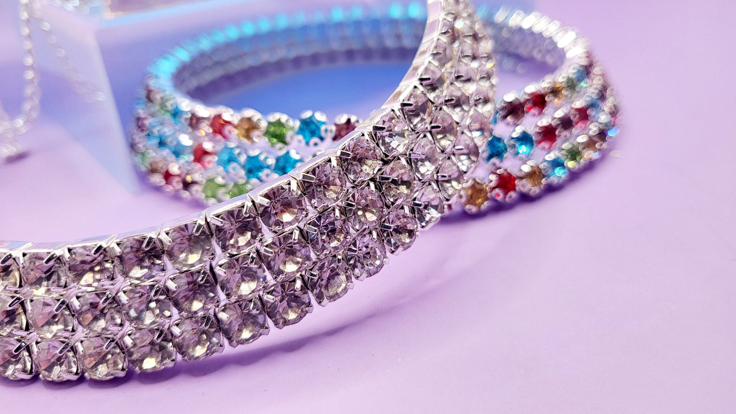 Glam Crystal Duo Choker & Earrings