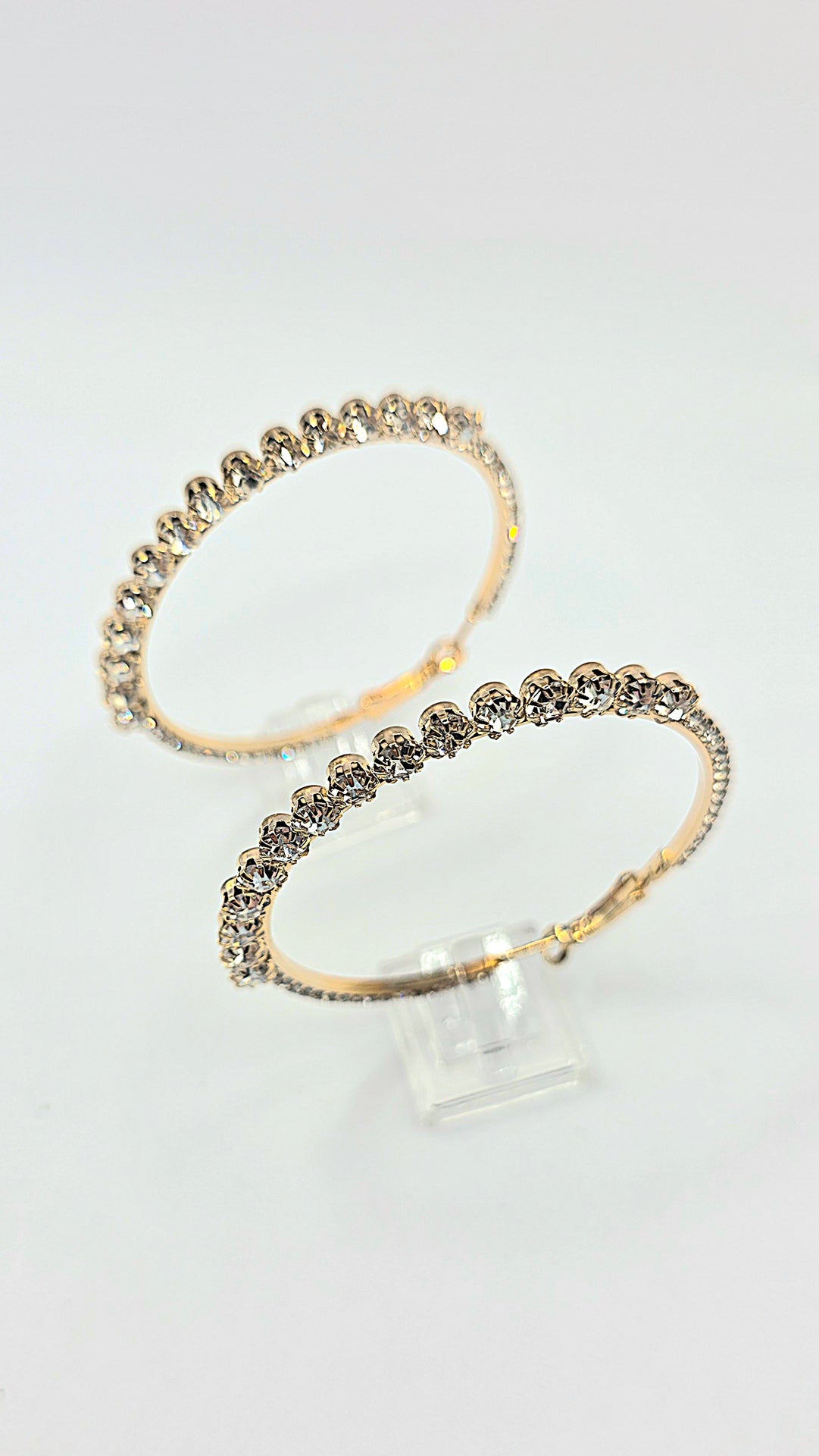 Round Crystal Hoop Earrings