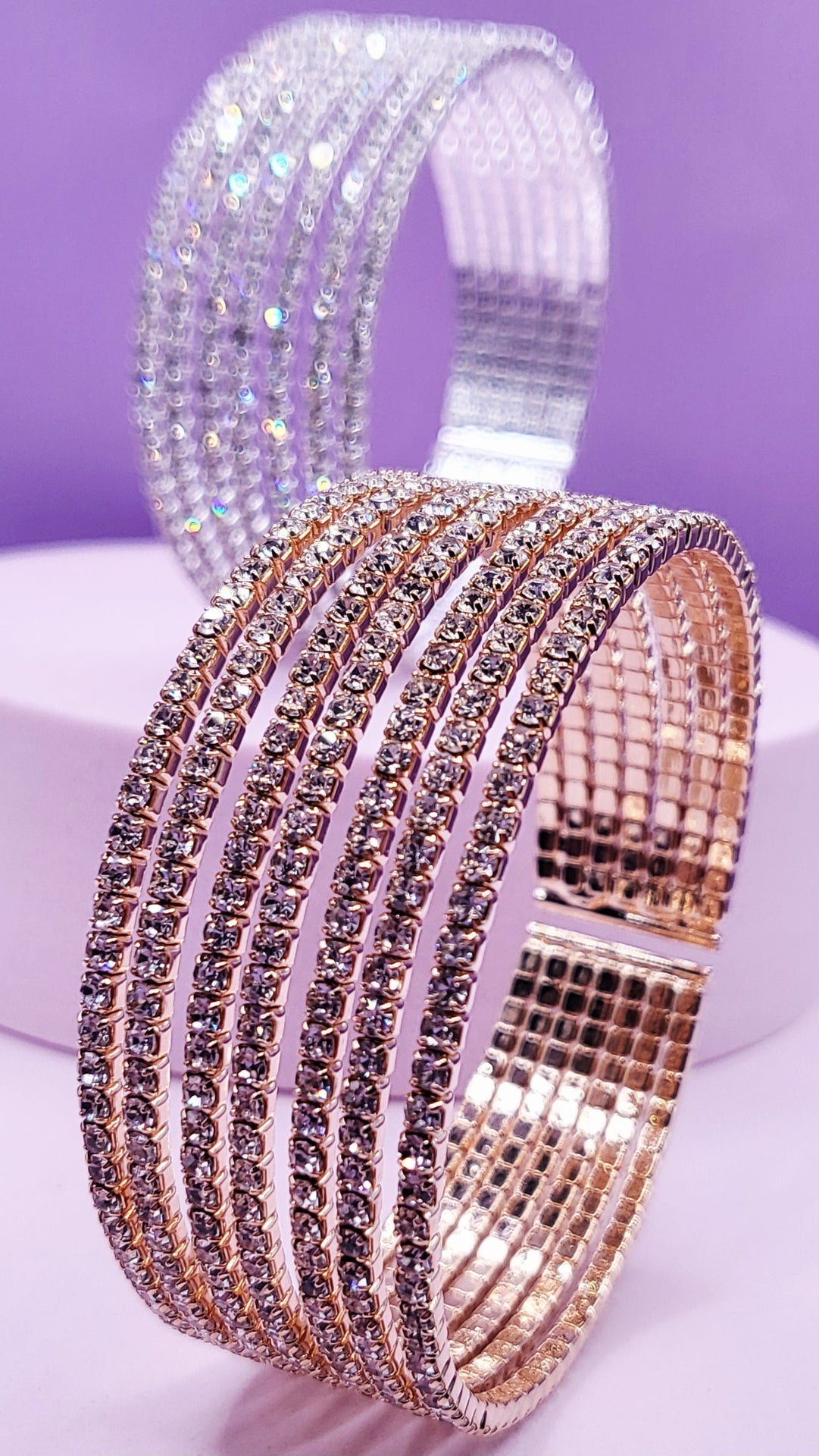 Glam Row Crystal Cuff Large