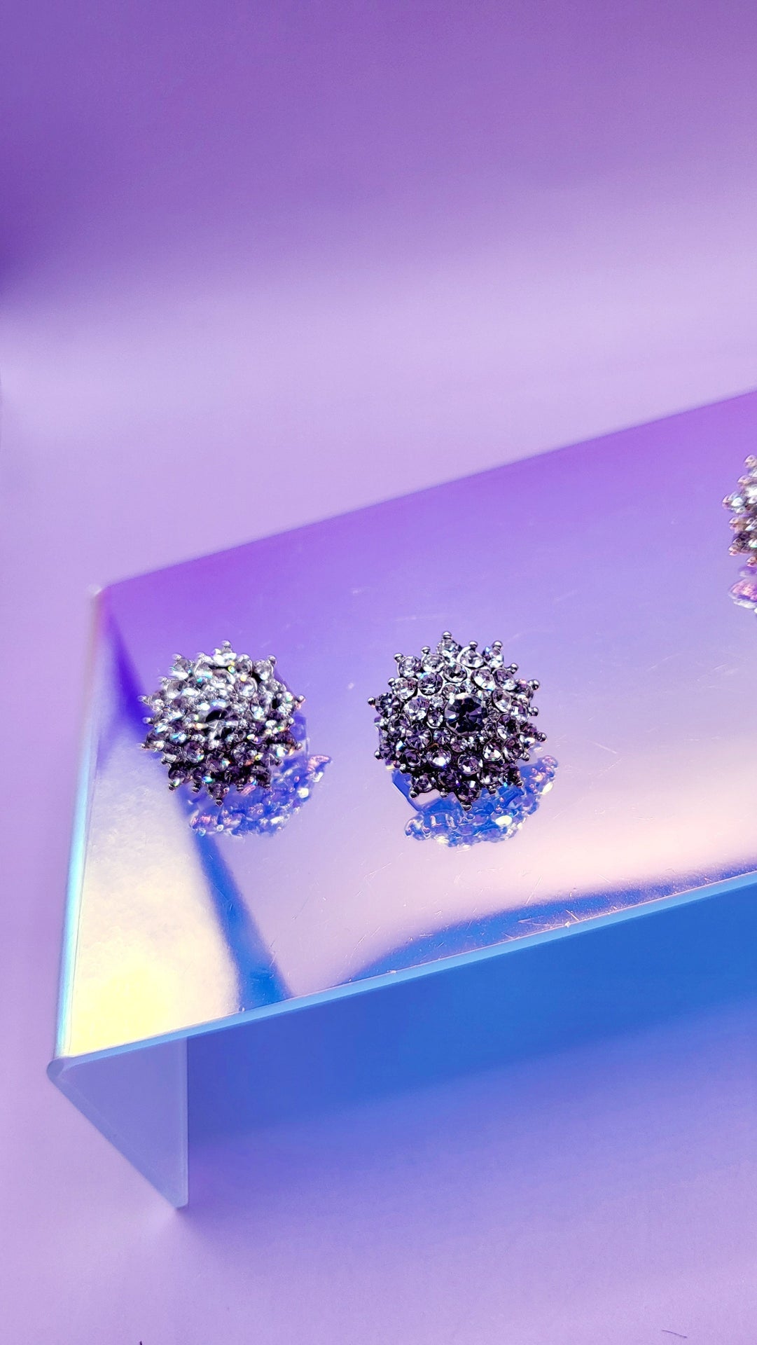 Glamour Crystal Non Pierced Clip On Earrings