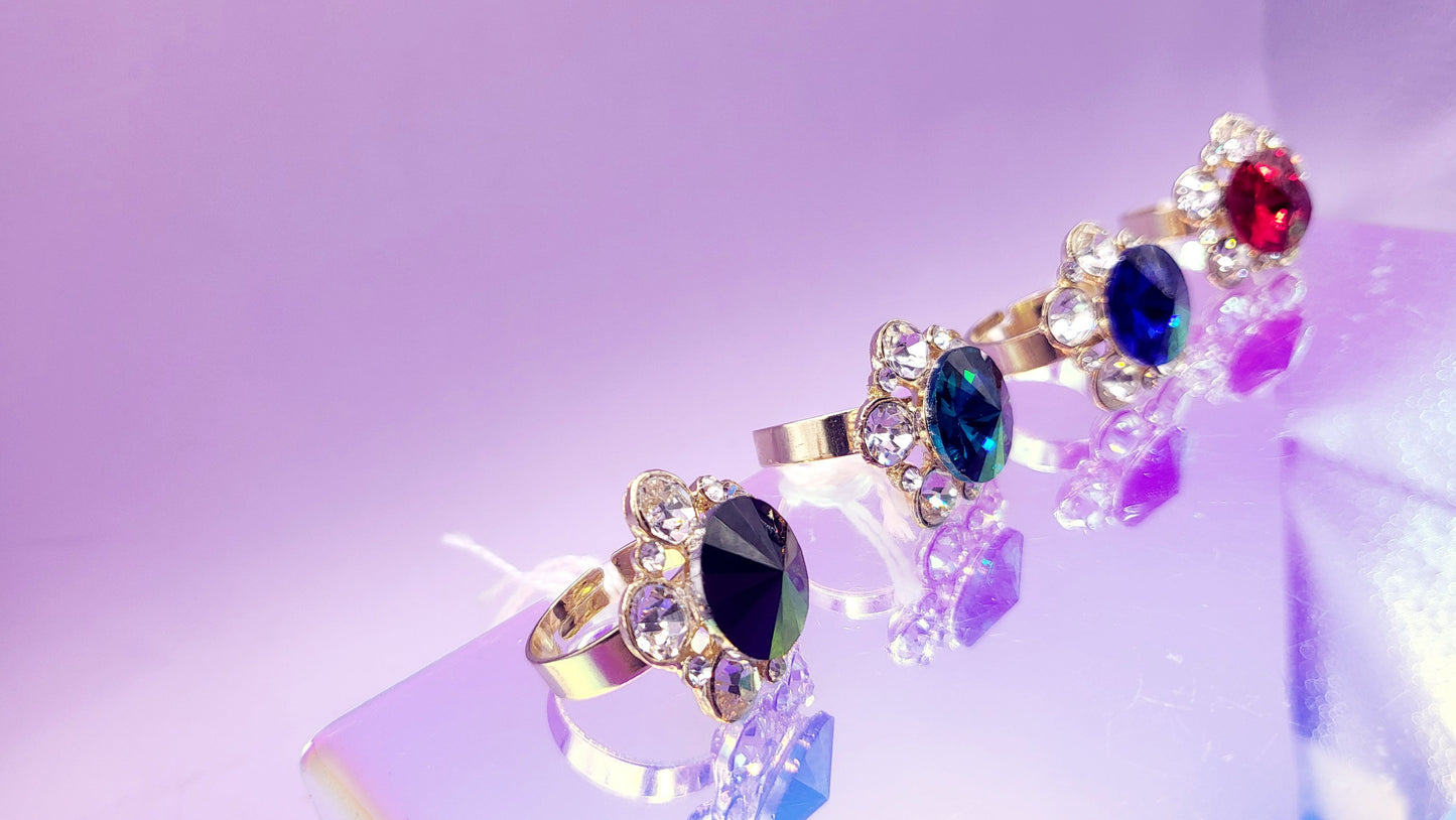 Bling Jewelled Crystal Free size Ring