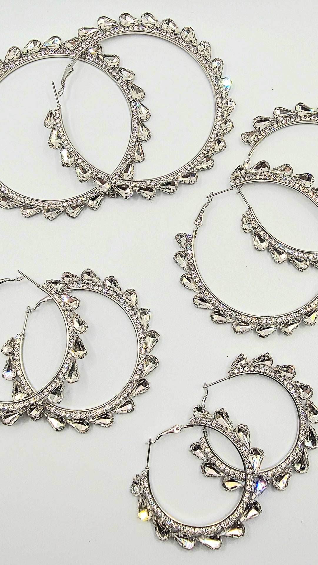 Baroque Crystal Hoop Earrings