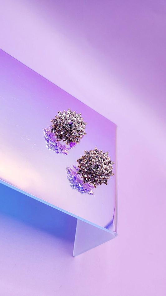 Glamour Crystal Non Pierced Clip On Earrings