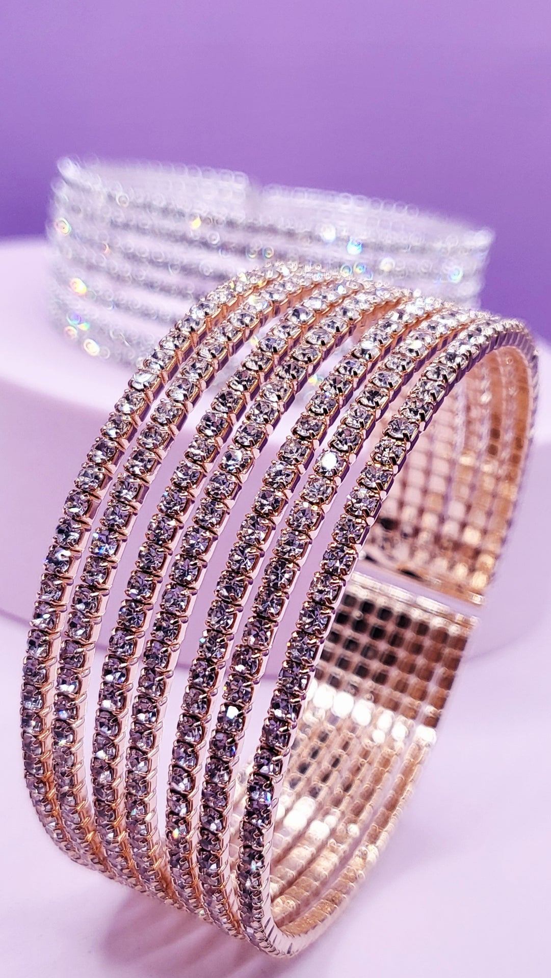Glam Row Crystal Cuff Large