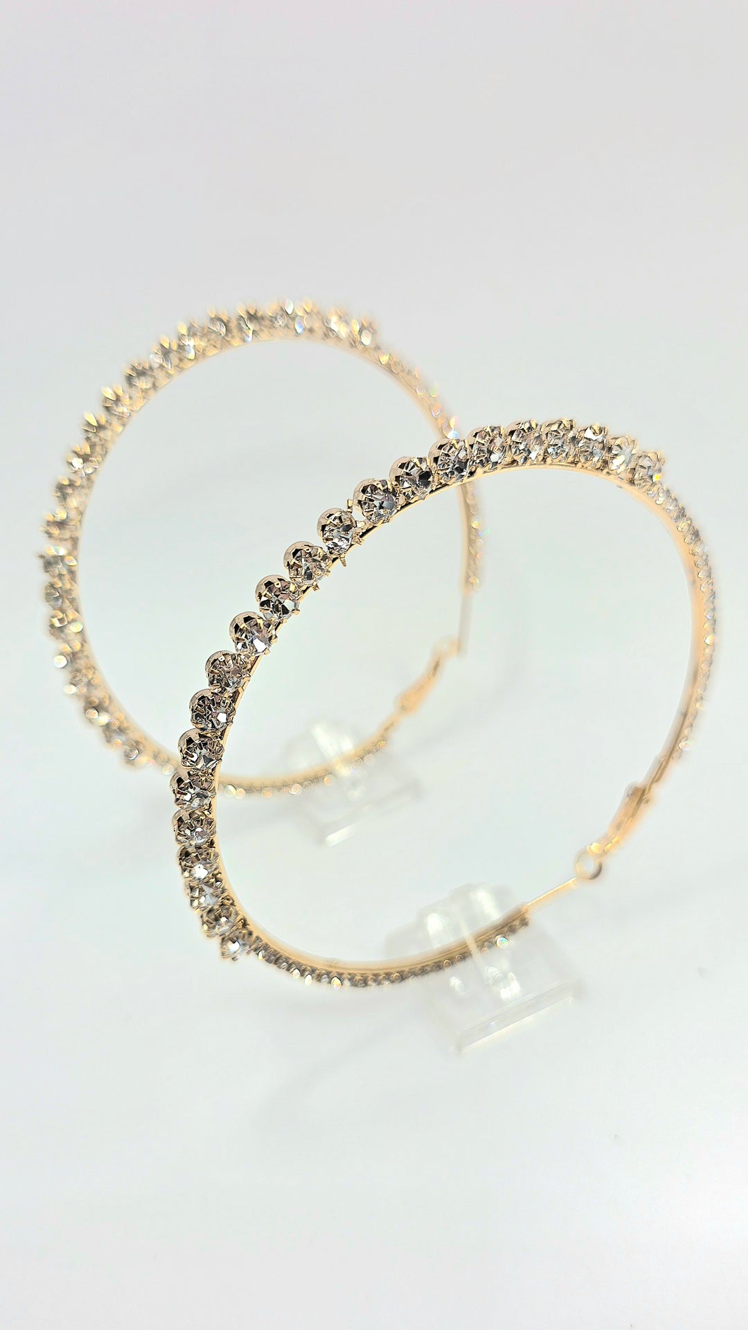 Round Crystal Hoop Earrings