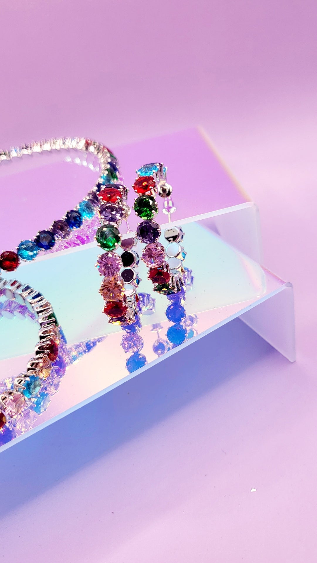 Aura Crystal Trio Choker, Bracelet & Earrings