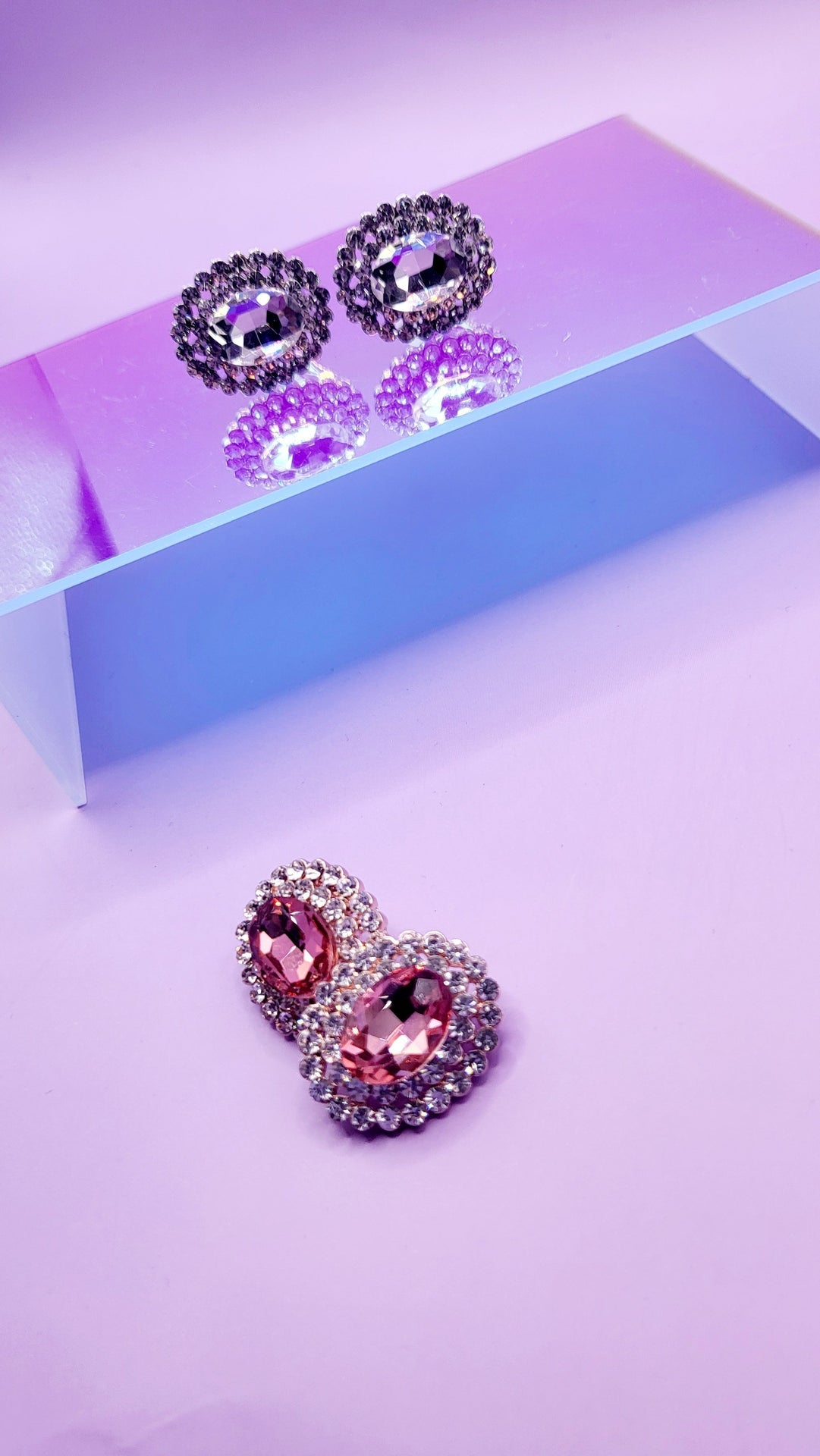 Luxe Crystal Non Pierced Clip On Earrings