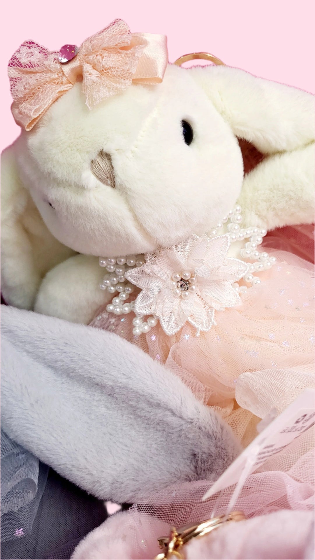Maxi Softie Squad Bunny Rabbit Key Ring & Bag Charm