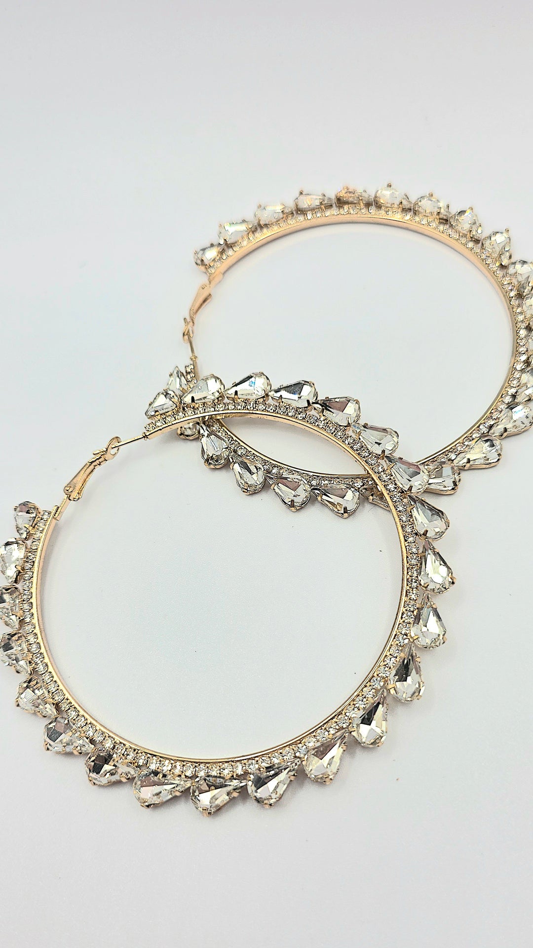Baroque Crystal Hoop Earrings