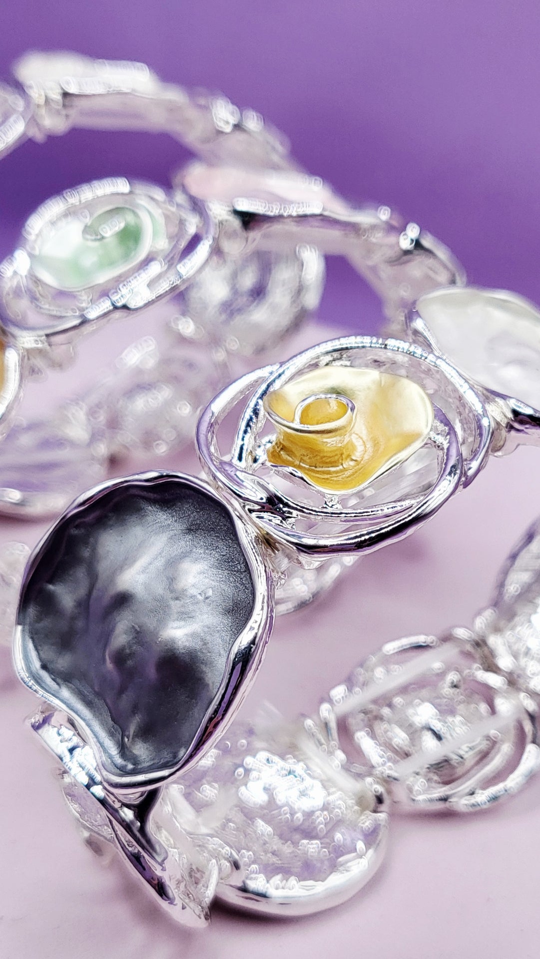 Abstract Rose Flower Bracelet