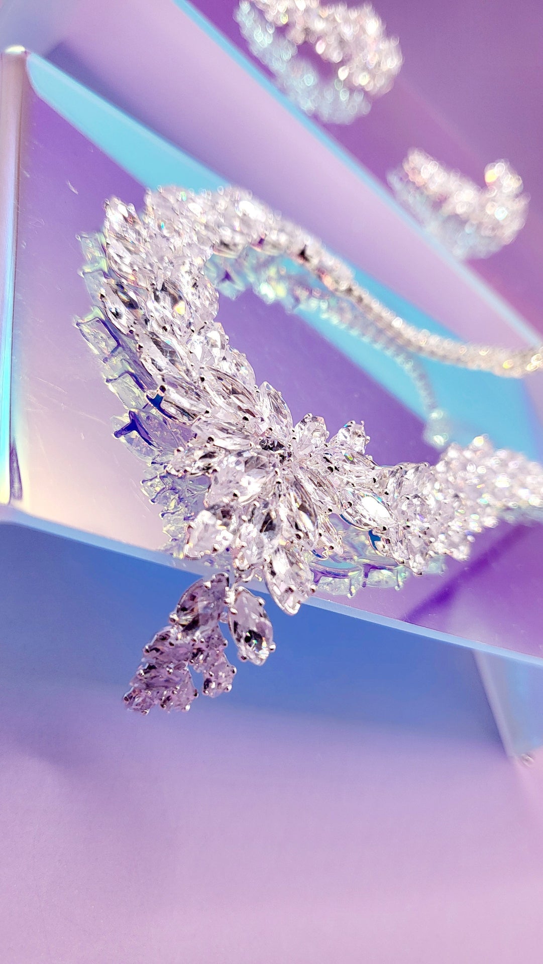 Luxe Ice Crystal Duo Necklace & Earrings