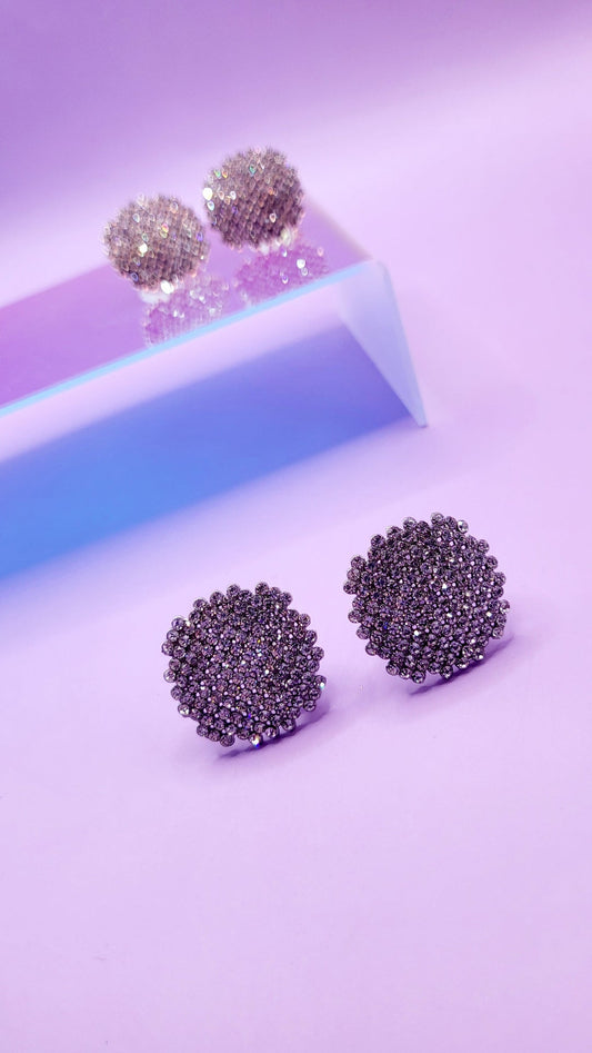 Glamour Crystal Non Pierced Clip On Earrings