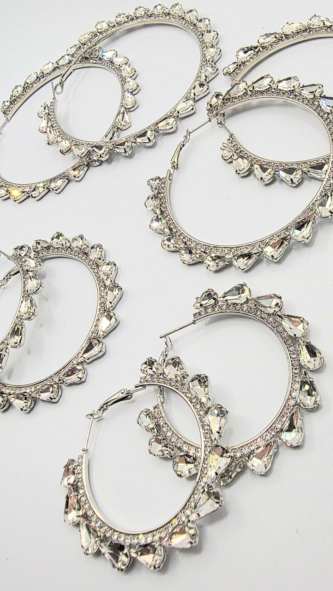 Baroque Crystal Hoop Earrings