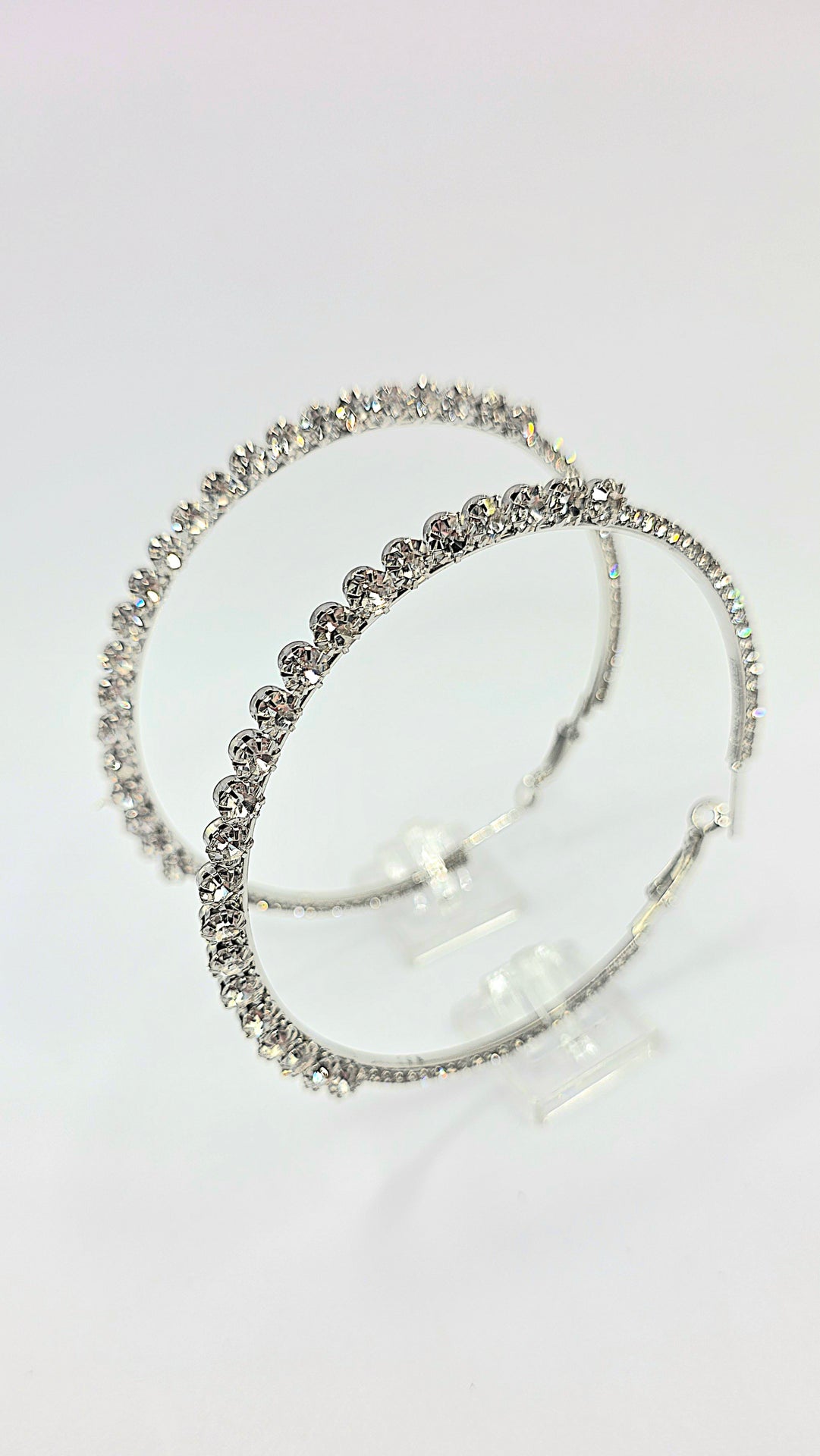 Round Crystal Hoop Earrings