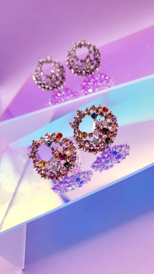 Polo Crystal Non Pierced Clip On Earrings