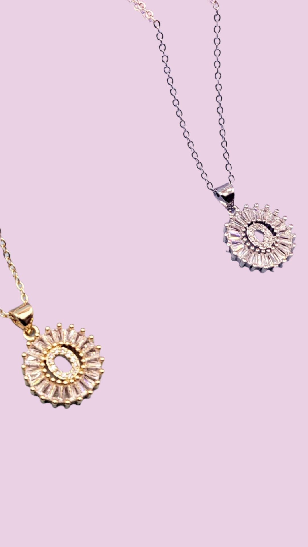 Personalized Letter Crystal Initial Necklace