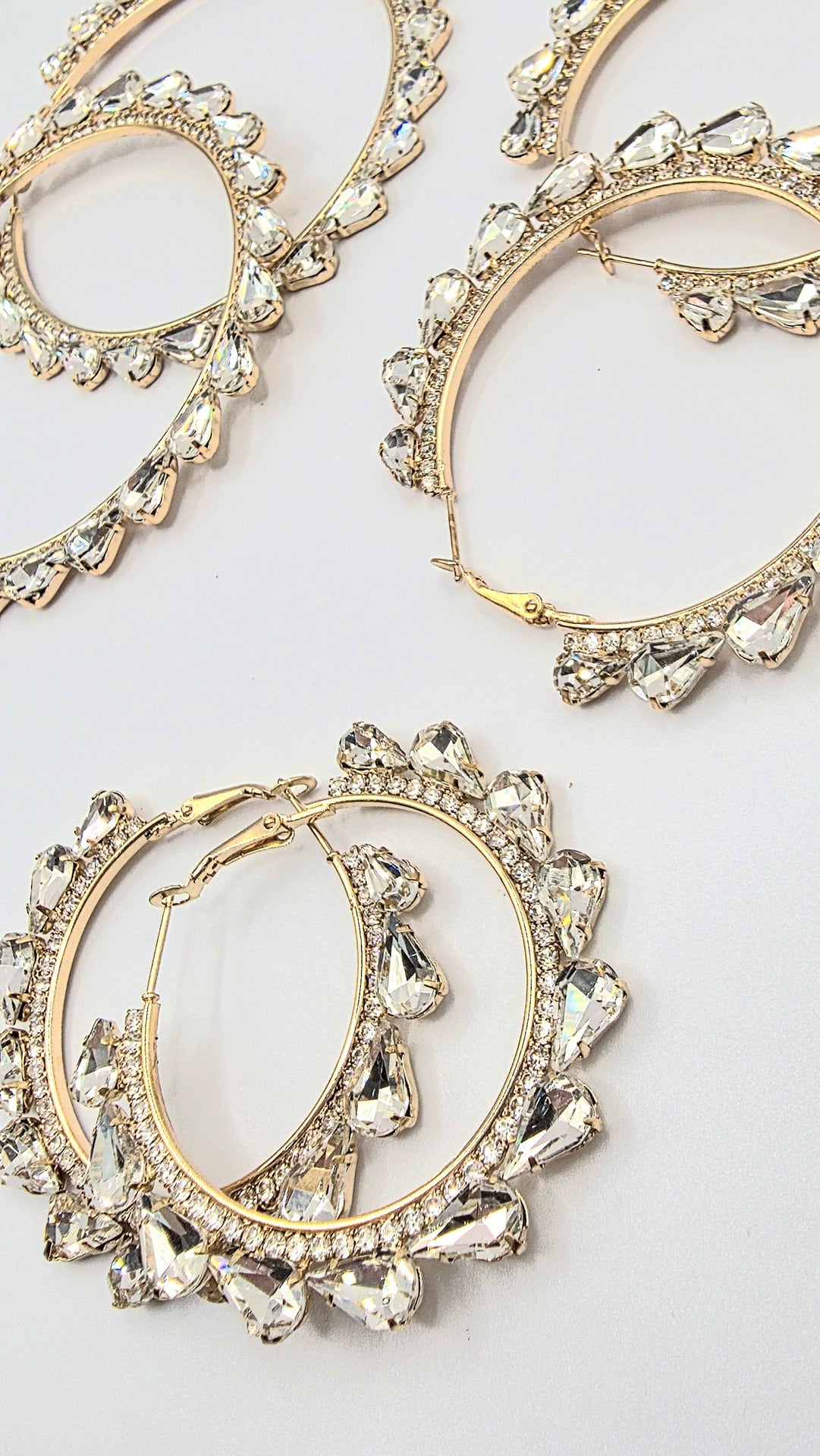 Baroque Crystal Hoop Earrings