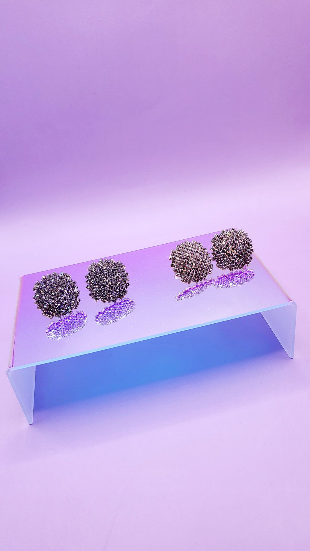 Glamour Crystal Non Pierced Clip On Earrings