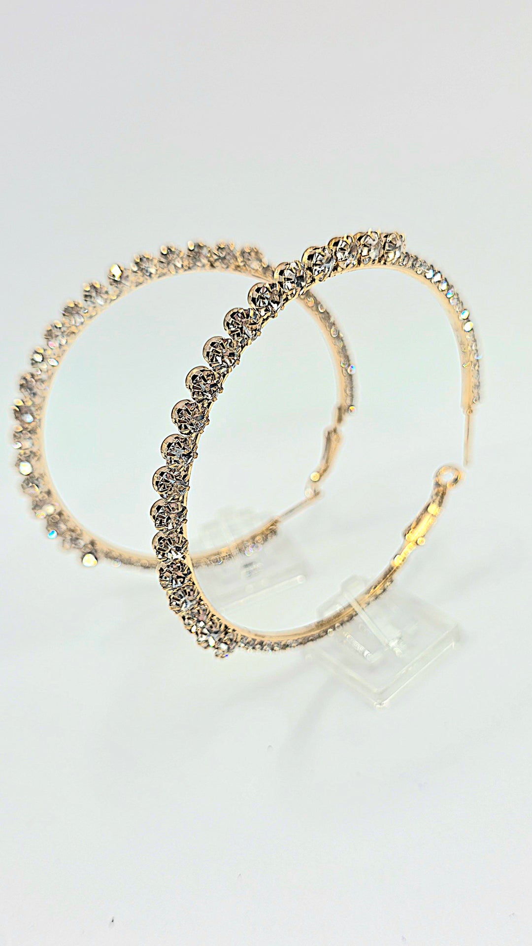 Round Crystal Hoop Earrings
