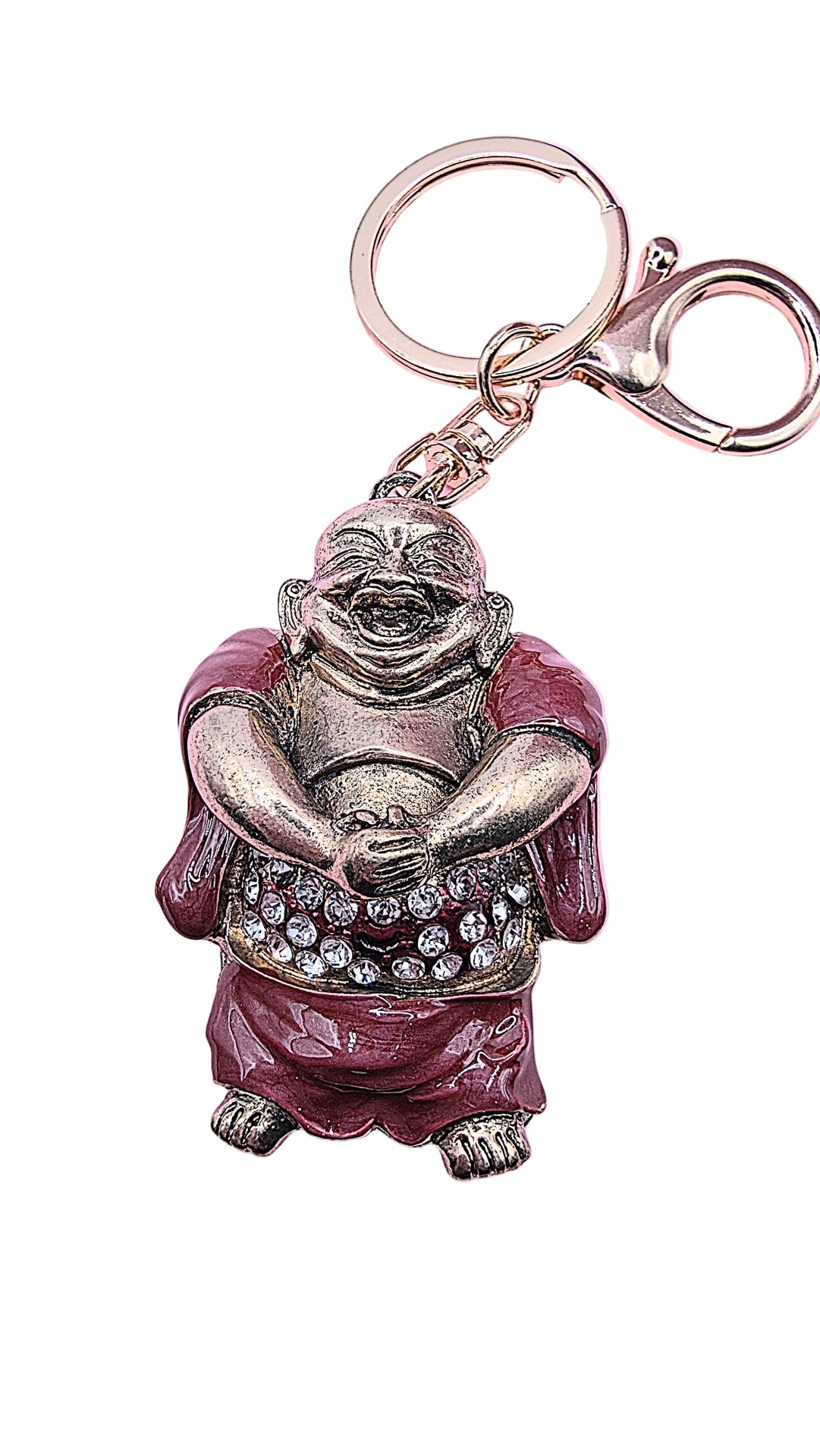 Happy Buddha Crystal Key Ring & Bag Charm